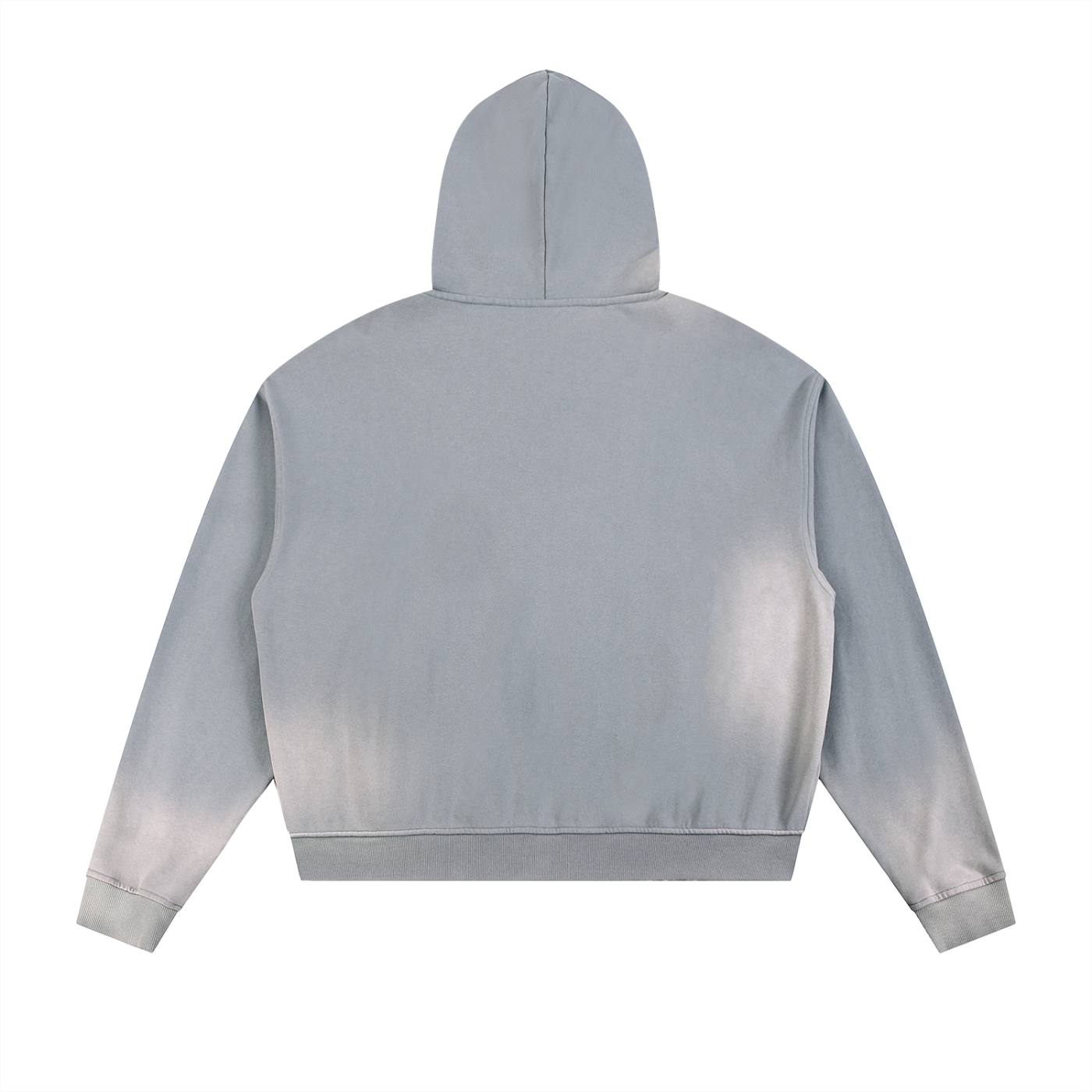 Sun Fade Frayed Raw Edge Fleece Zip Hoodie | WODG®