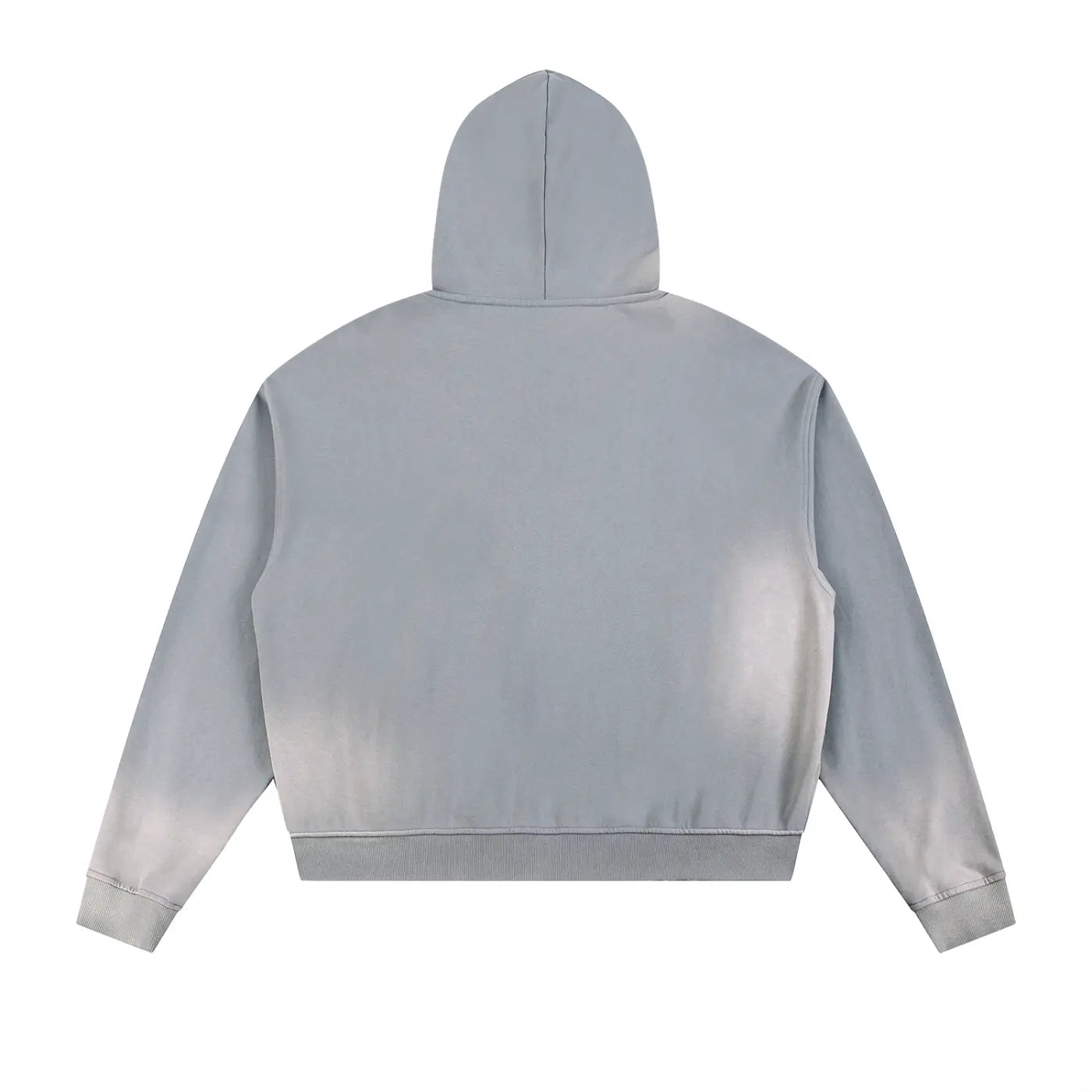Sun Fade Frayed Raw Edge Fleece Zip Hoodie | WODG® ODMPOD