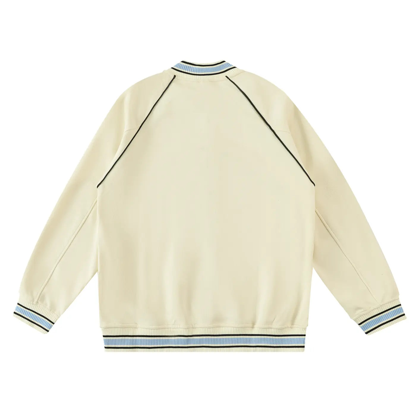 Contrast Trim Raglan Varsity Jacket | WODG®
