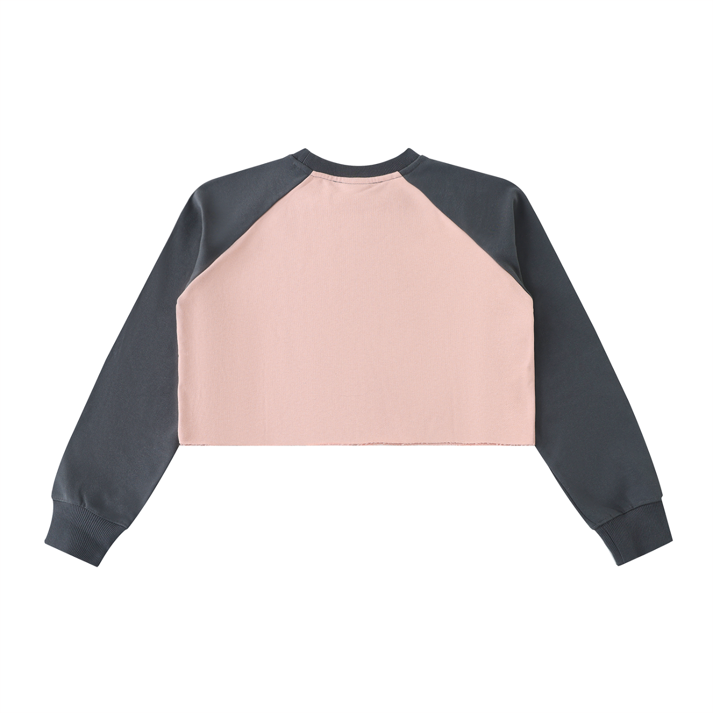 Raw-Hem Color-Block Raglan Crop Sweatshirt | WODG®
