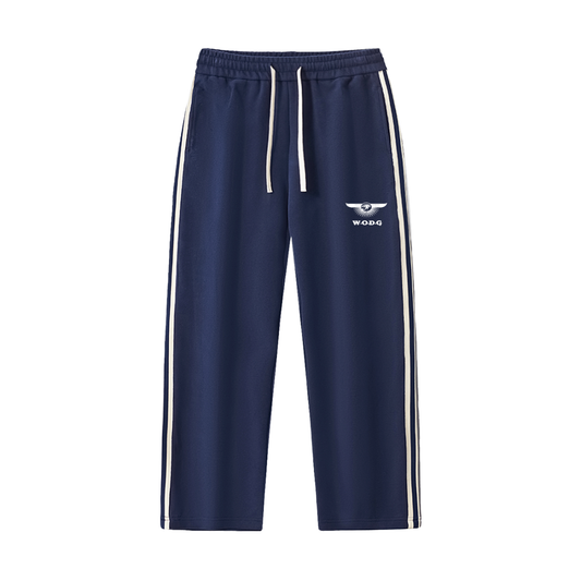 Contrast Side-Stripe Straight-Leg Pants | WODG®