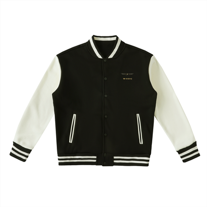 Two-Tone Fleeced Varsity Jacket | WODG®