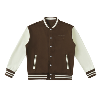 Two-Tone Fleeced Varsity Jacket | WODG®