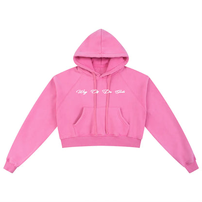 Snow Washed Cropped Hoodie | WODG® ODMPOD