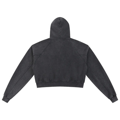 Snow Washed Cropped Hoodie | WODG® ODMPOD