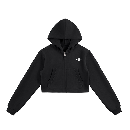 Essential Cropped Zip-Up Hoodie | WODG®