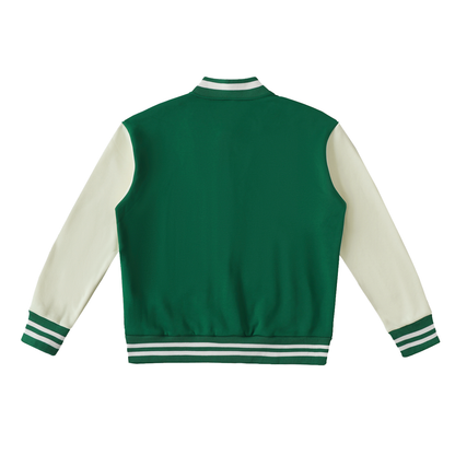 Two-Tone Fleeced Varsity Jacket | WODG®
