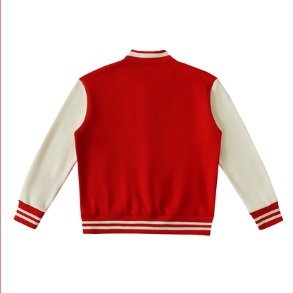 Two-Tone Fleeced Varsity Jacket | WODG®