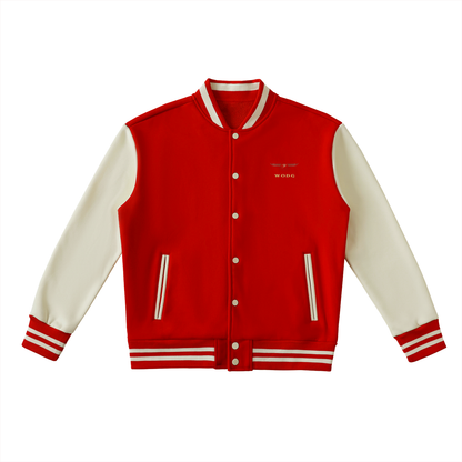 Two-Tone Fleeced Varsity Jacket | WODG®
