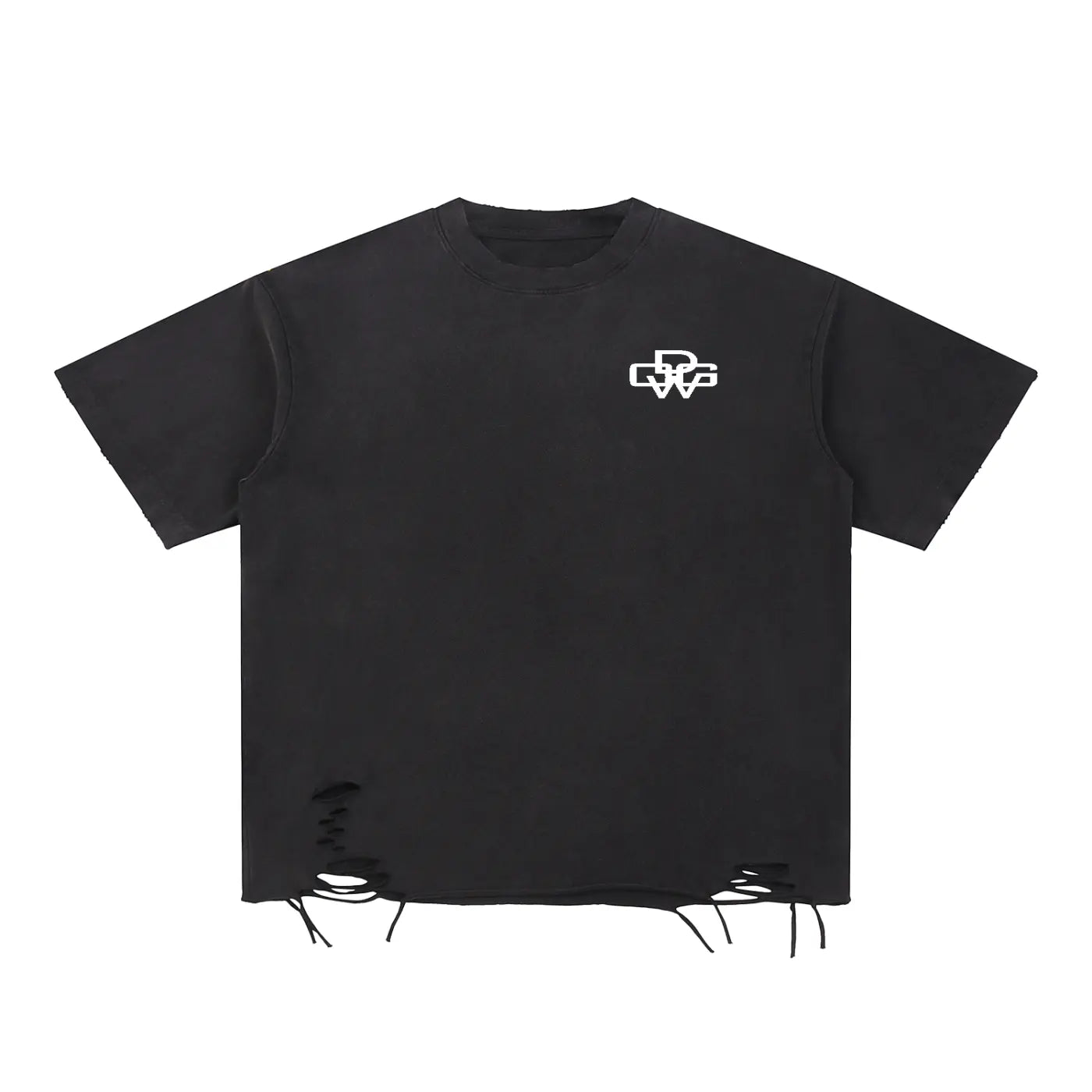 Snow Washed Raw-Hem T-Shirt | WODG® ODMPOD