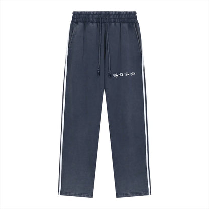 Snow Washed Contrast Tape Sweatpants | WODG® ODMPOD